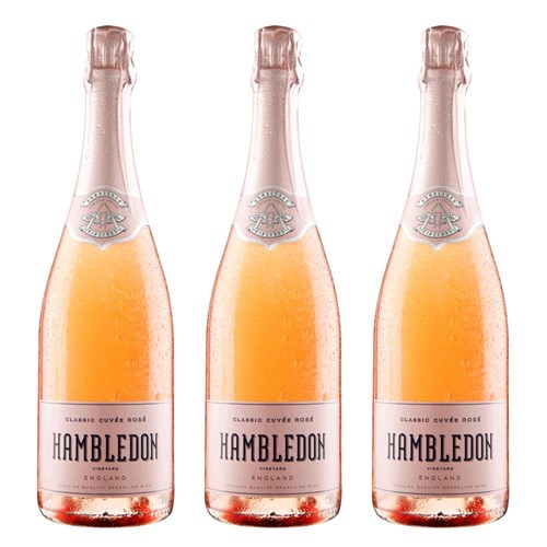 Hambledon Classic Cuvee Rose English Sparkling Wine 75cl Treble Wine Set